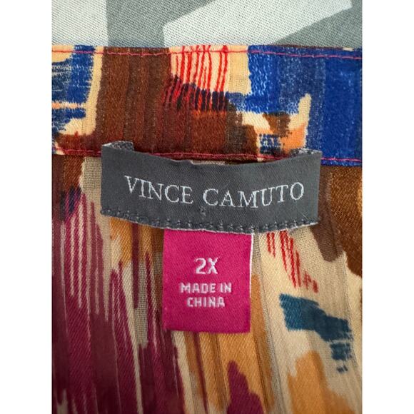 Vince Camuto Multicolor Ruffle Sleeve Blouse – Size 2X - Picture 6 of 6